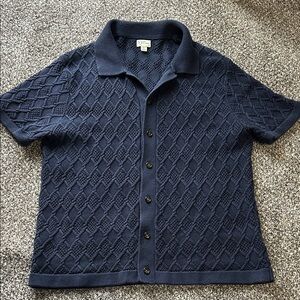 Men's J. Crew Knit Sweater Navy Blue | Men's J. Crew Sweater